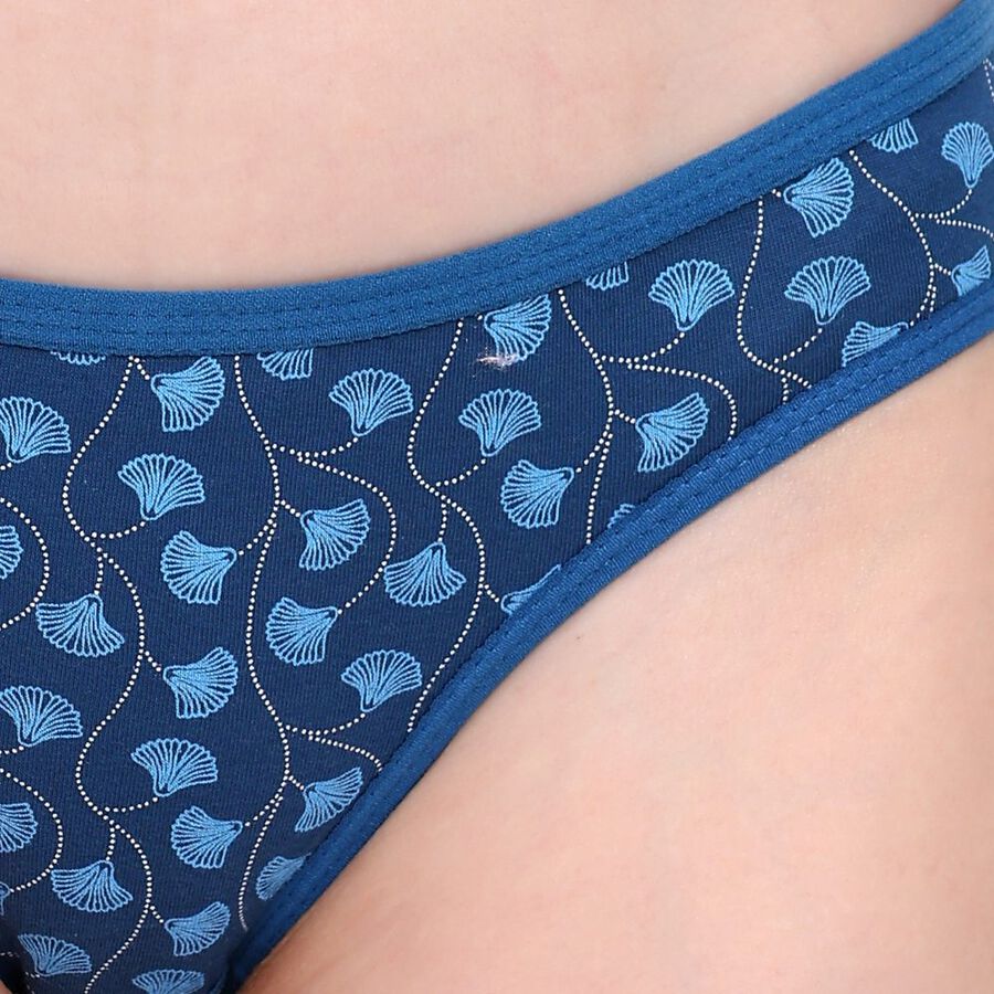 Ladies' Cotton Panty, Mid Blue, large image number null